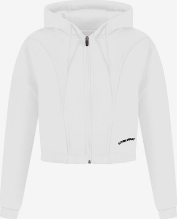 Smilodox Zip-Up Hoodie 'Rayna' in White: front