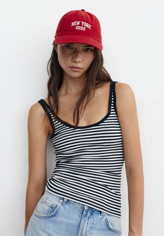 Cappello da baseball 'NEW YORK SOHO' di Pull&Bear in rosso: frontale