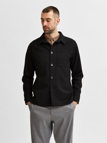 SELECTED HOMME Slim fit Between-Season Jacket 'Benjamin' in Black: front