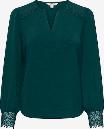 ONLY Bluse 'ONLCERENA METTE' in Grün: Vorderseite