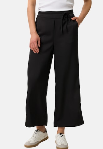 zero Loosefit Culotte Satin mit Bindeband 26 Inch in Schwarz: predná strana