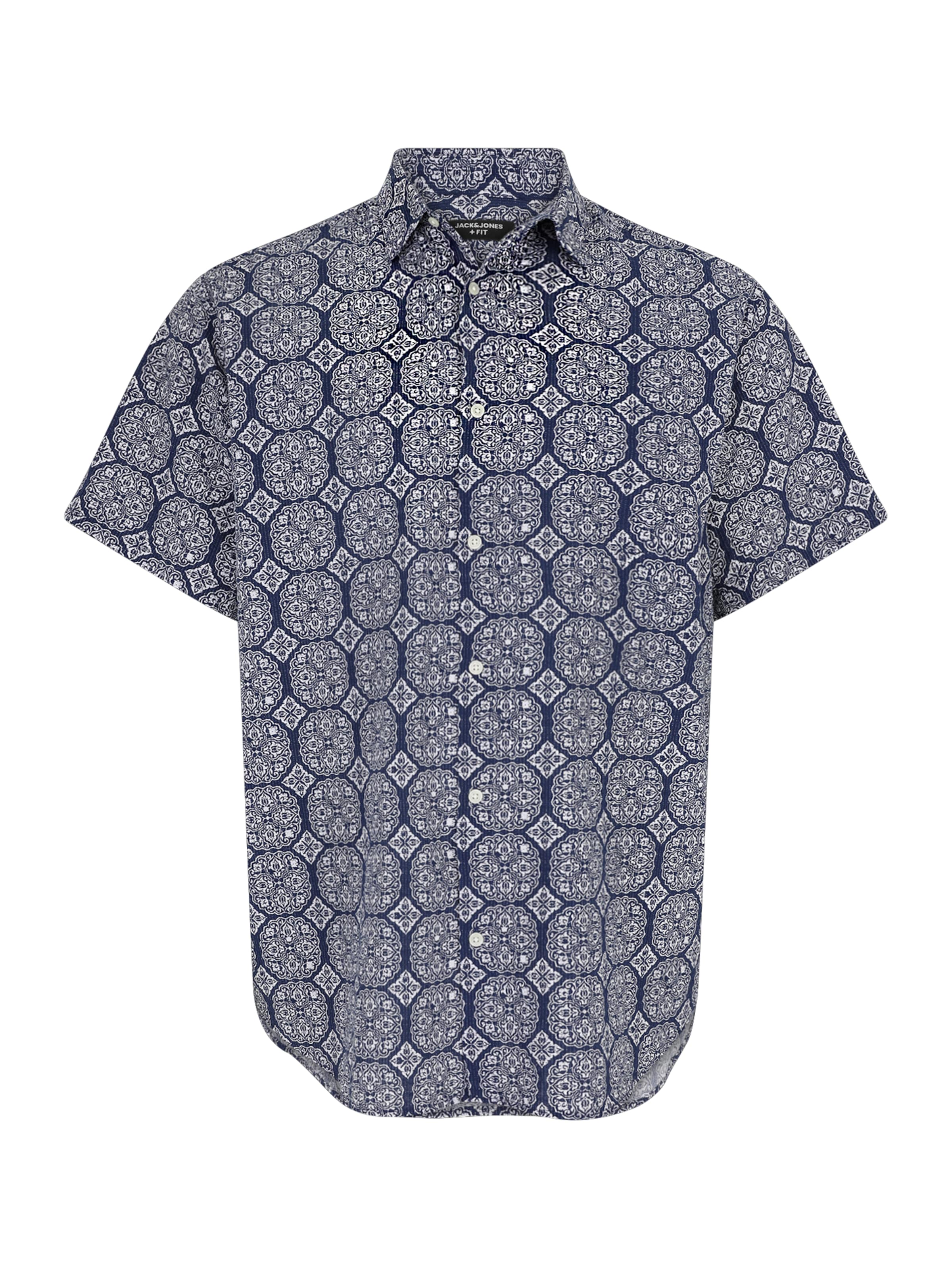 Jack & Jones Plus Comfort fit Ing 'JORSEERSUCKER' - kék: elől