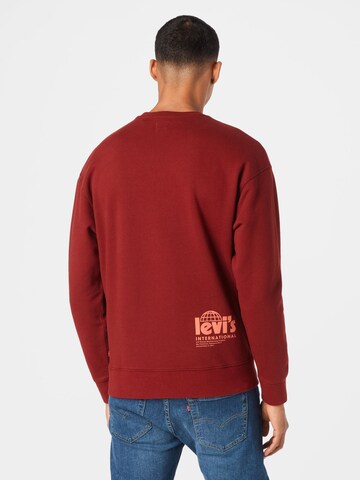 LEVI'S ® Sweatshirt 'Relaxd Graphic Crew' in Rood