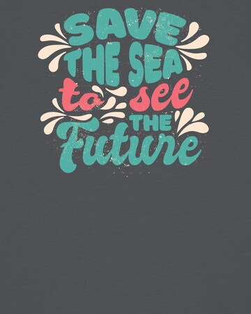 Watapparel Shirt ' Save the sea ' in Grey