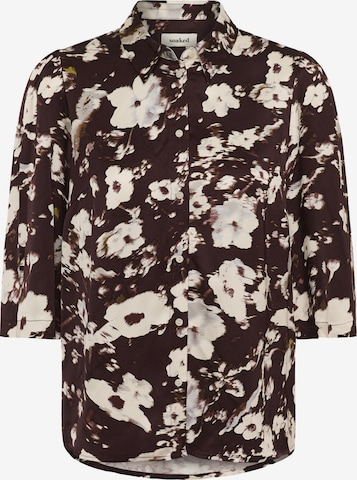 SOAKED IN LUXURY - Blusa 'Clero ' en marrón: frente