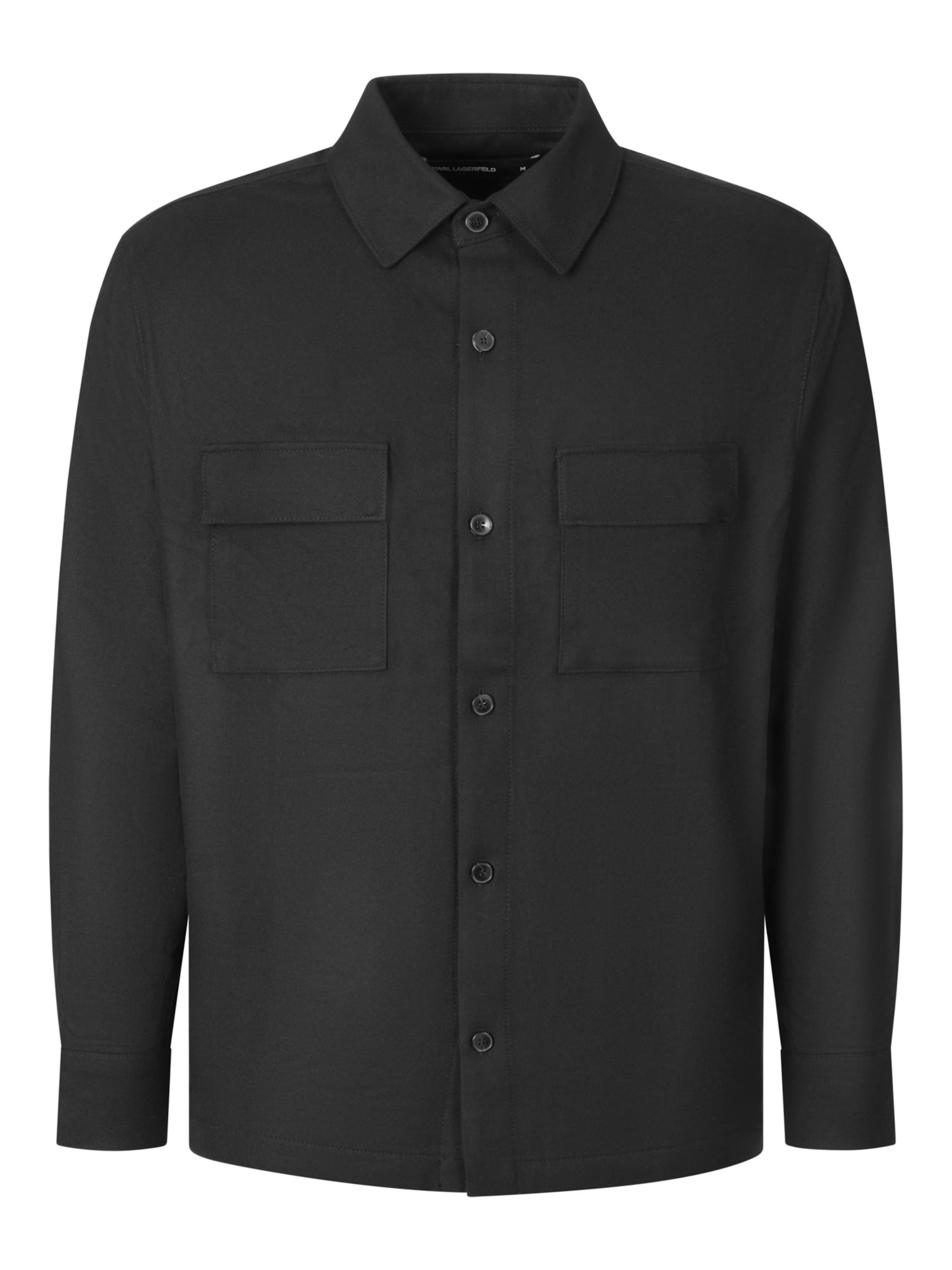 Karl Lagerfeld - Ajuste regular Camisa en negro: frente