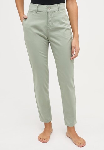 Coupe slim Pantalon chino 'Louisa' Angels en vert : devant