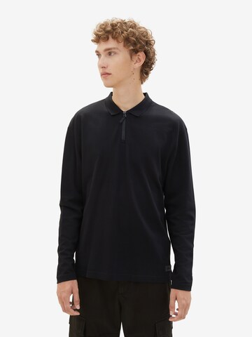 TOM TAILOR DENIM Shirt in Schwarz: predná strana