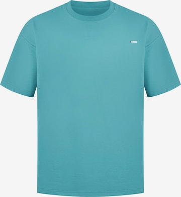 Smilodox T-Shirt Oversize Cedrik in Blau: Vorderseite