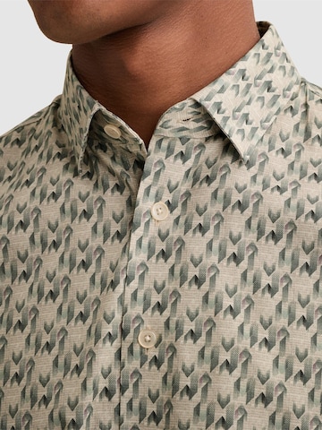Coupe regular Chemise 'Shirt with allover print and stretch' VANGUARD en gris