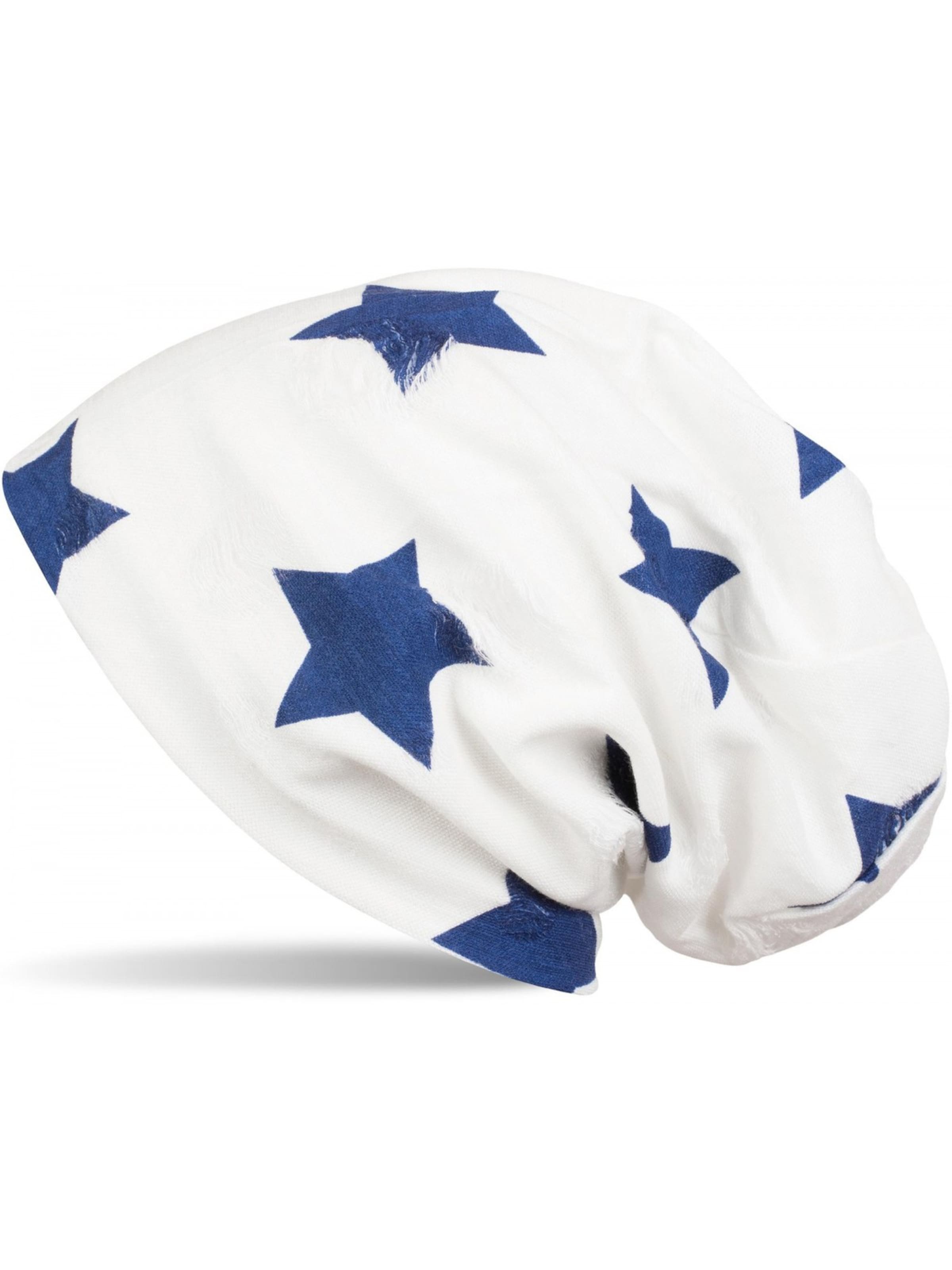 styleBREAKER Beanie 'Beanie mit Sterne & Punkte Muster' in White, Item view