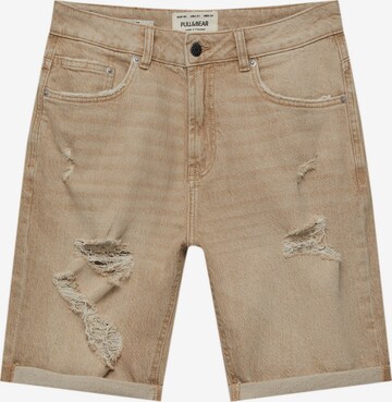 Pull&Bear Regular Jeans in Beige: front