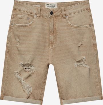 Pull&Bear Regular Shorts in Beige: predná strana