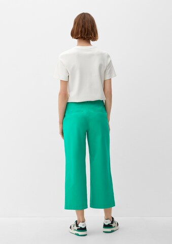 s.Oliver - Pierna ancha Pantalón en verde