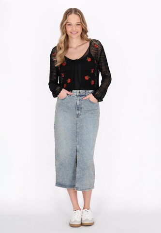 MYMO Gebreid vest 'Comfy' in Zwart