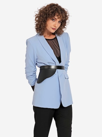 Haute Cuir Belt 'Ivy Side Peplum Belt' in Black: front