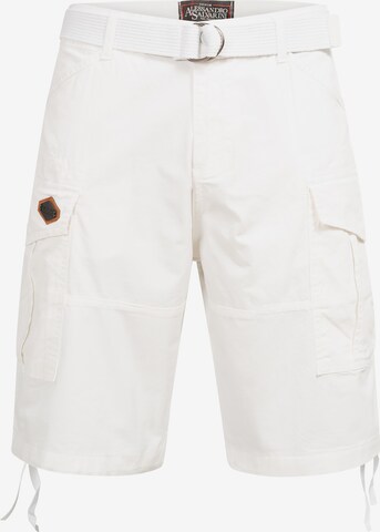 Alessandro Salvarini Cargo Pants in White: front
