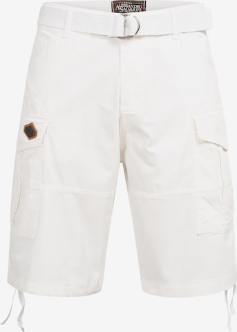 Pantalon cargo Alessandro Salvarini en blanc : devant