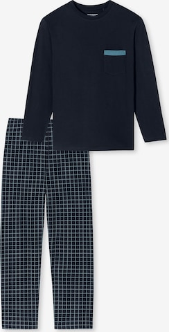 SCHIESSER Pyjama lang in Blauw: voorkant