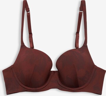 ESPRIT T-shirt Bra in Brown: front