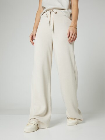 A LOT LESS Wide Leg Hose in Beige: predná strana