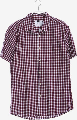 TOPMAN Button Up Shirt in M in Red: front