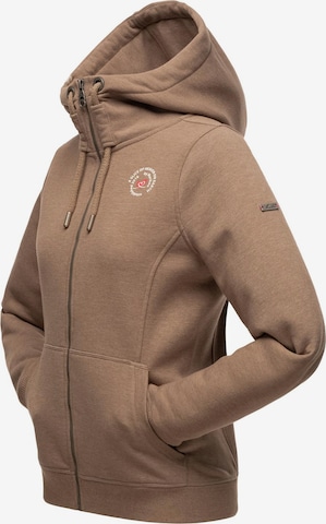 MARIKOO Zip-Up Hoodie 'Setsunaa' in Brown