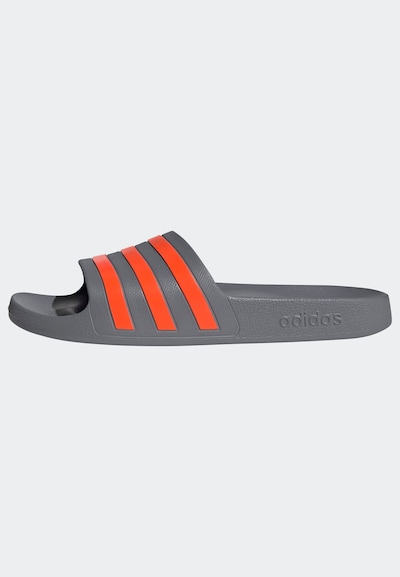 ADIDAS PERFORMANCE Beach & Pool Shoes 'Adilette Aqua' in Grey / Orange, Item view