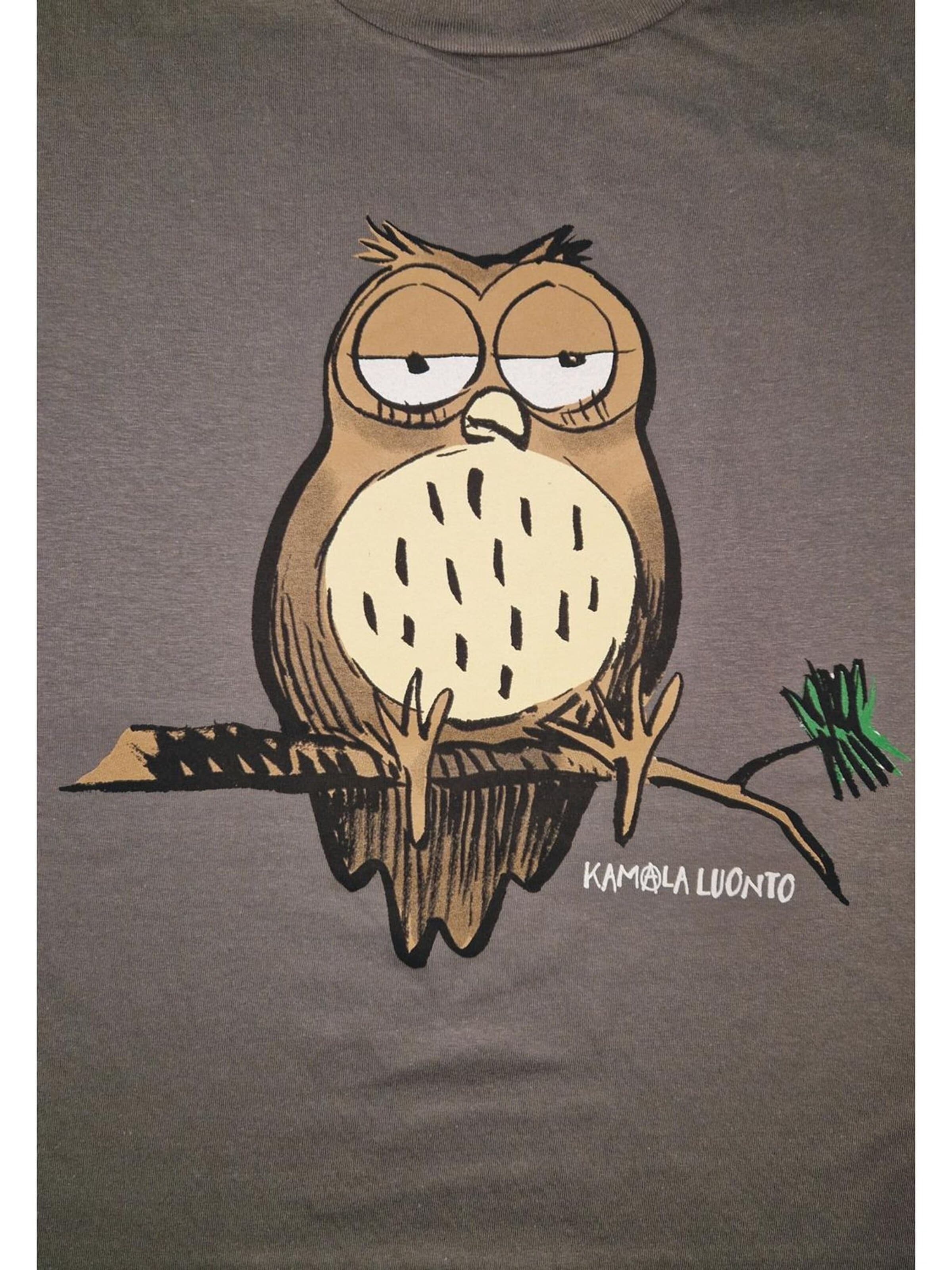 Bad Nature - Camiseta 'Bad Nature Owl  T-Shirt' en gris