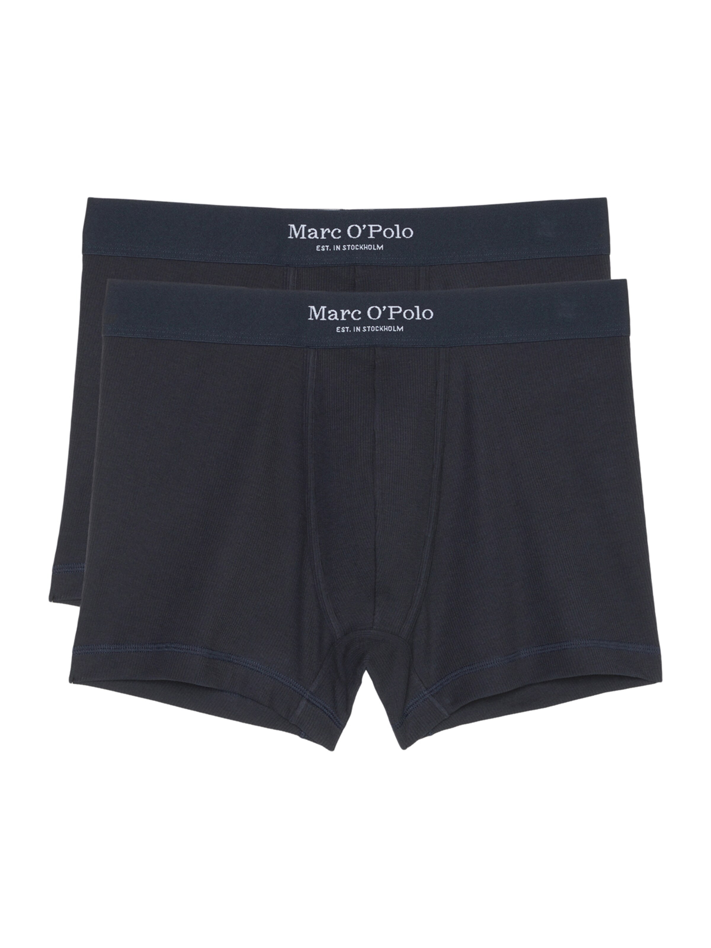 Marc O'Polo Retro Boxer ' Iconic Rib ' in Blau: Vorderseite
