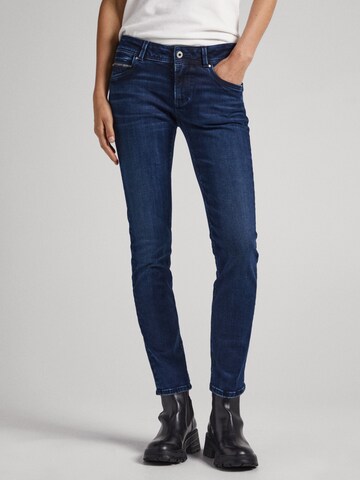 Coupe slim Jean 'NEW BROOKE' Pepe Jeans en bleu : devant