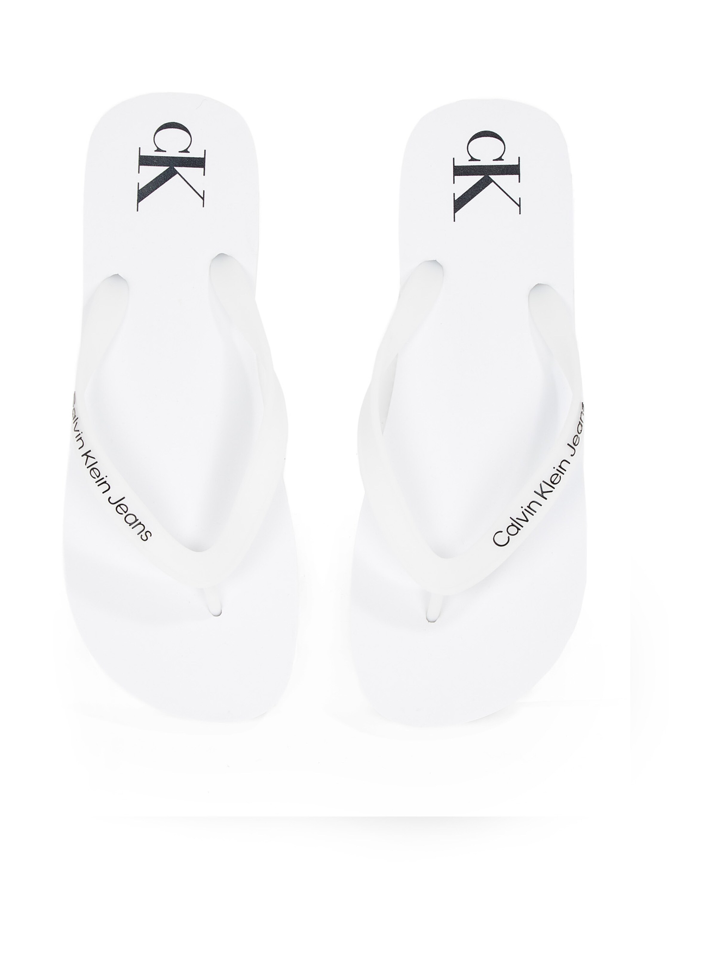 balta Calvin Klein Šlepetės per pirštą