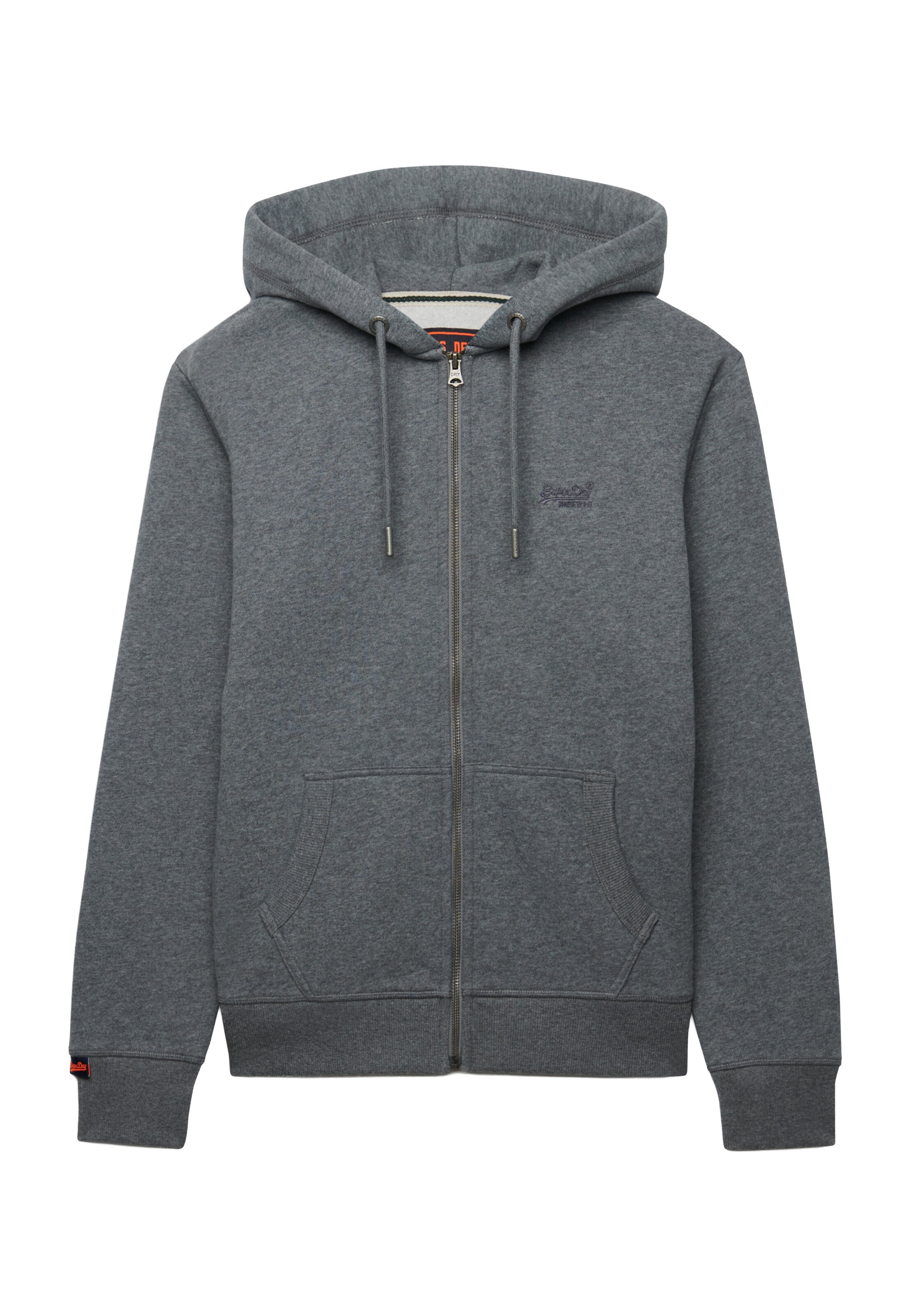 Superdry & Co Ζακέτα φούτερ 'ESSENTIAL' σε γκρι: μπροστά