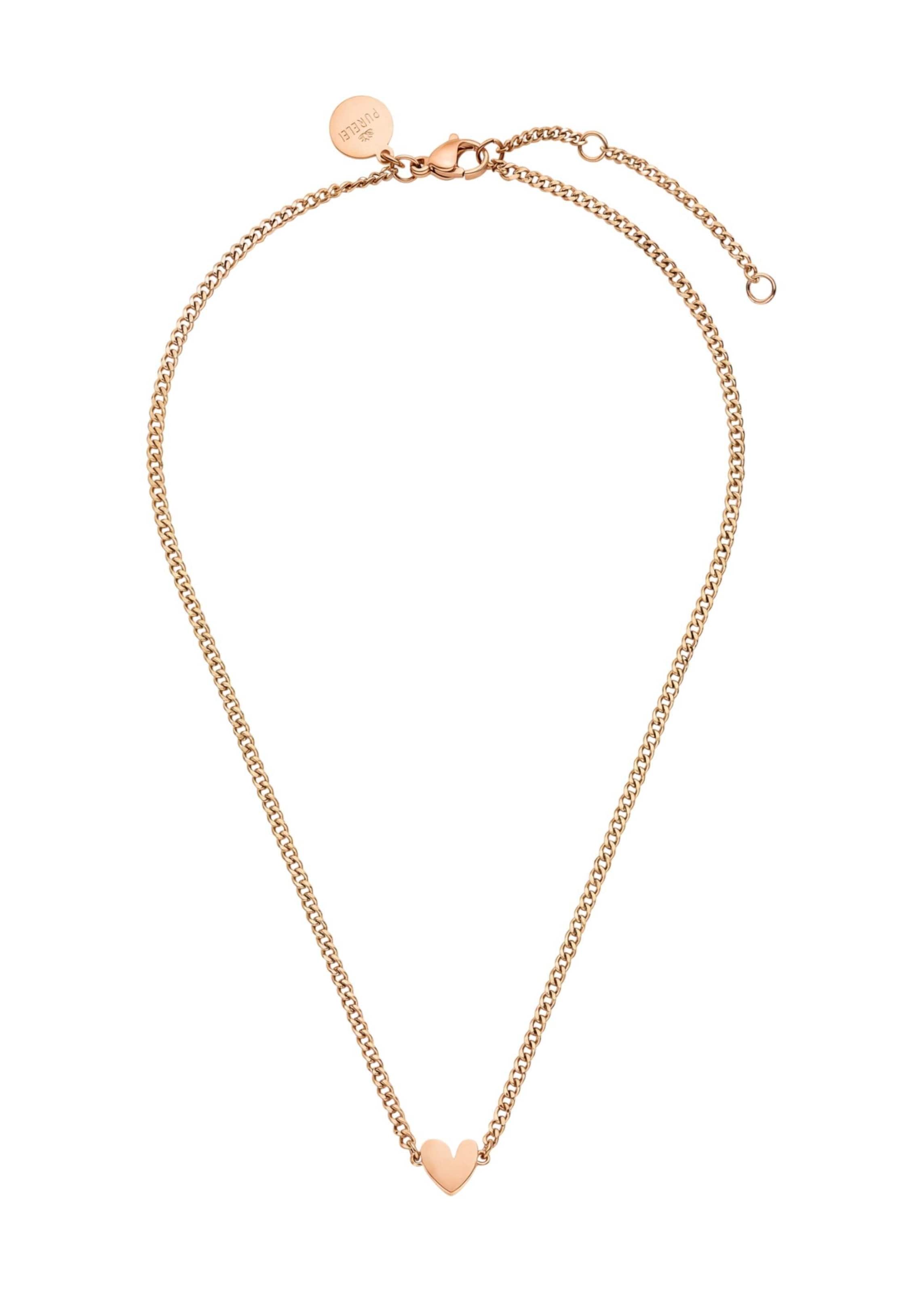 PURELEI Ketting 'Tiny Heart' in Goud: voorkant