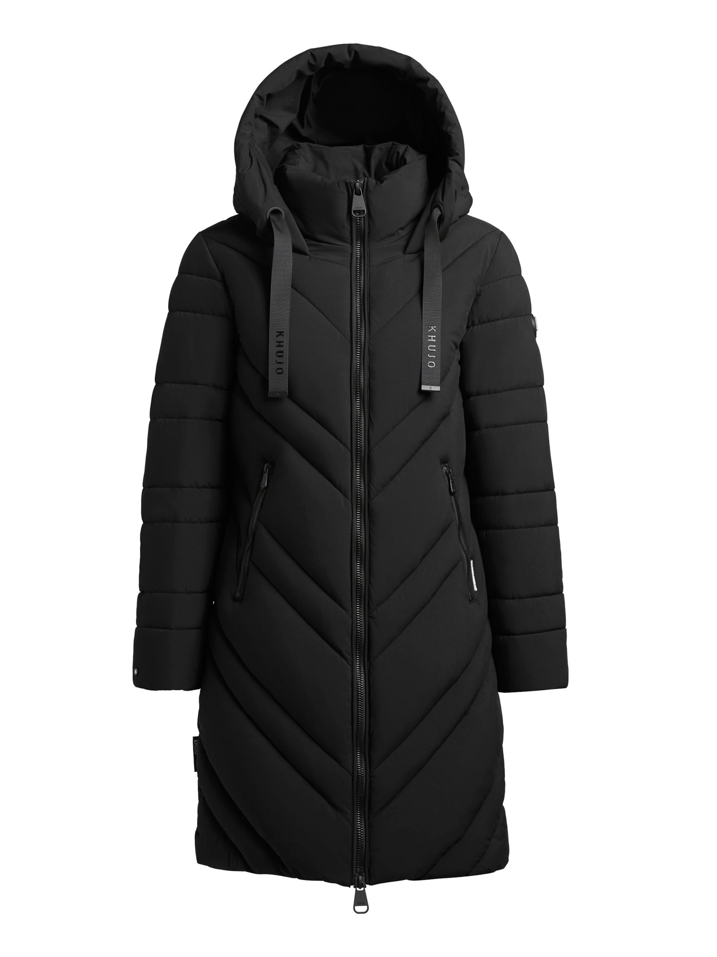 khujo Mantel 'Taby' in Schwarz: Vorderseite