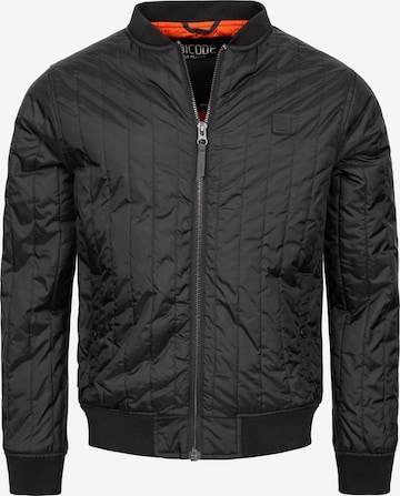 INDICODE JEANS Between-Season Jacket in Black: front