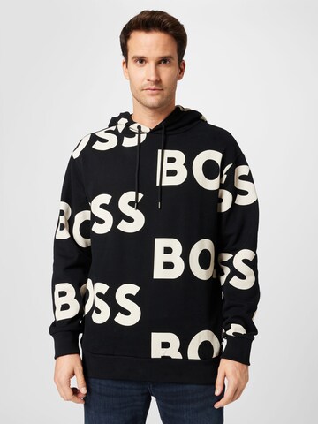 BOSS Orange - Sweatshirt 'Wecool' em preto: frente