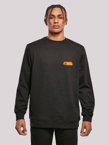 F4NT4STIC Sweatshirt 'Spain Spanien Flagge' in Zwart: voorkant