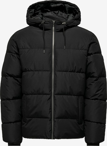 Only & Sons Winterjacke 'Melvin' in Schwarz: predná strana