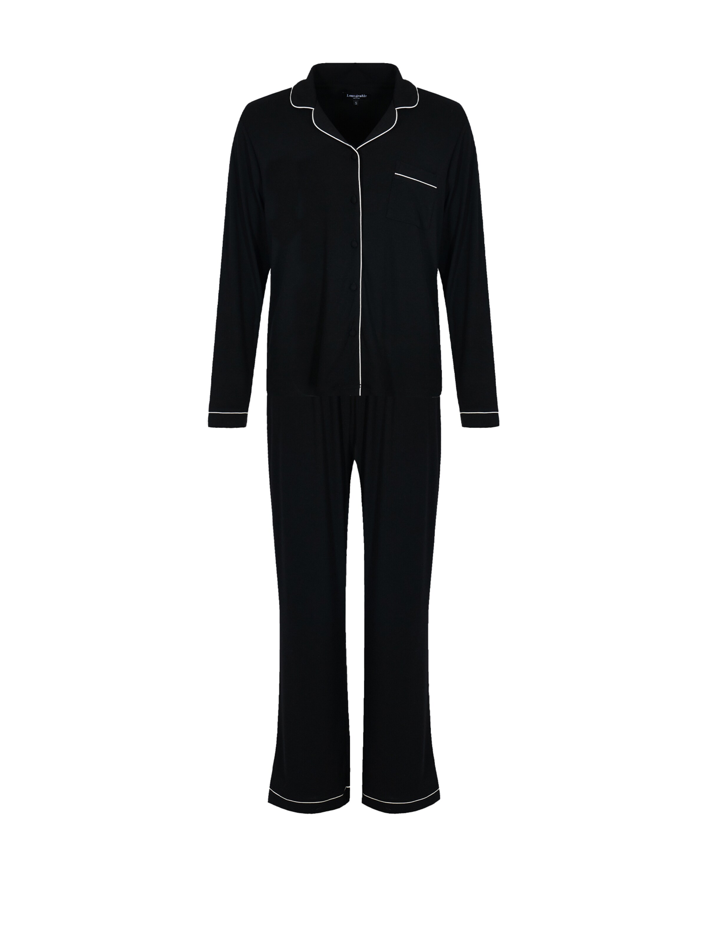 Loungeable Pajama in Black: front