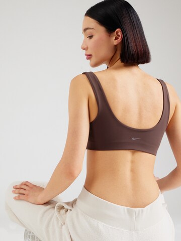 NIKE Bustier Sport-BH 'ALATE ALL U' in Braun