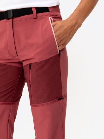 VAUDE Regular Outdoor trousers 'Elope' in Red
