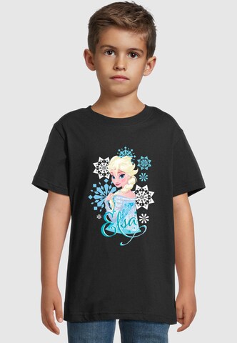 Maglietta 'Frozen - Elsa Snowflakes' di ABSOLUTE CULT in nero: frontale