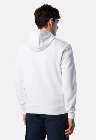 North Sails Kapuzensweatshirt Hoodie mit Maxi-Logo in Weiß