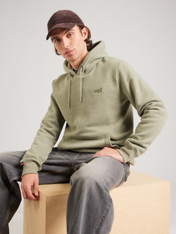 Superdry Μπλούζα φούτερ 'Essential' σε πράσινο: μπροστά