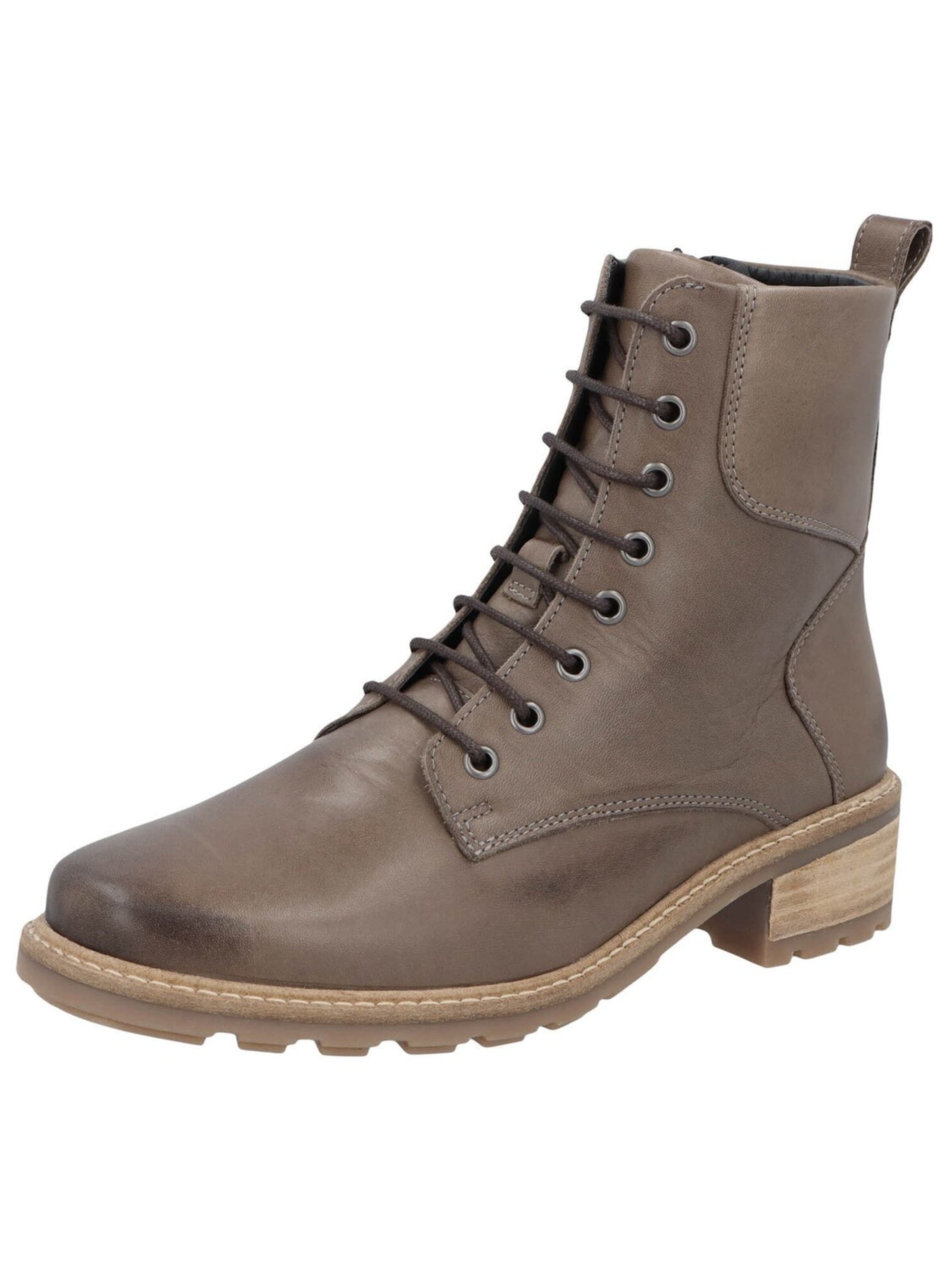 SOLIDUS Laarzen 'Stiefeletten/Boot Damen 61000 40493 Echtleder in beige' in Beige: voorkant