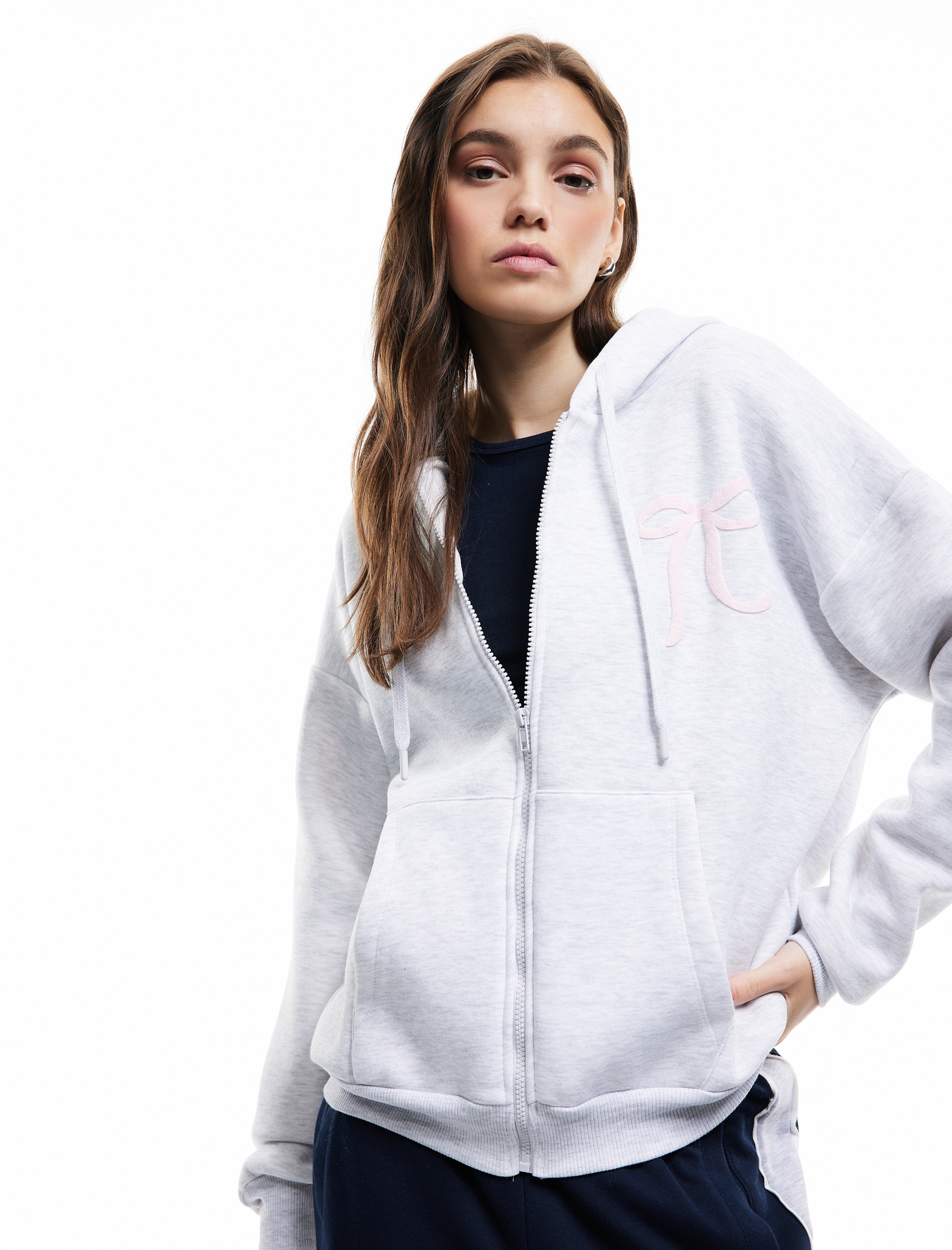 Koton Sweat jacket in Grey