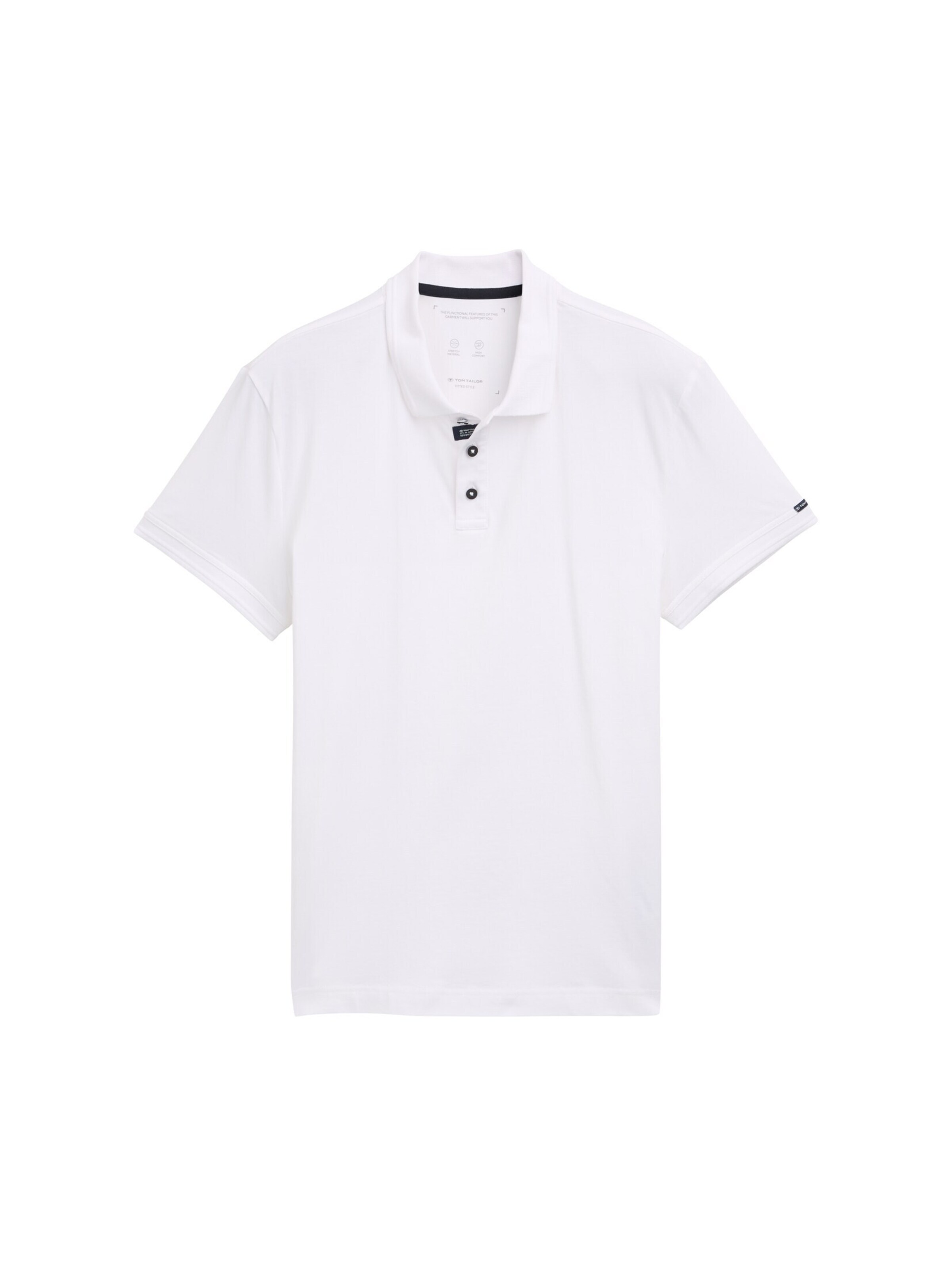 T-Shirt TOM TAILOR en blanc : devant