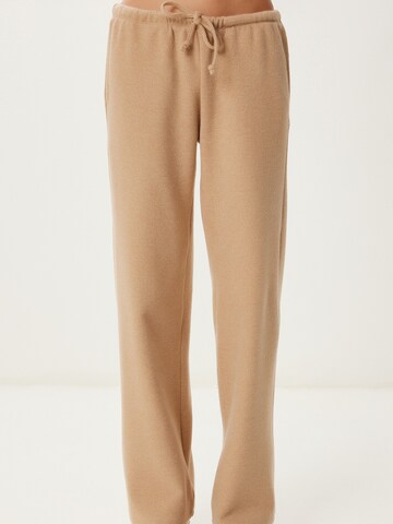 Happiness İstanbul Свободный крой Штаны в Бежевый: спереди