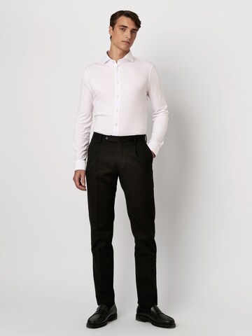 DESOTO Slim Fit Jerseyhemd in Weiß